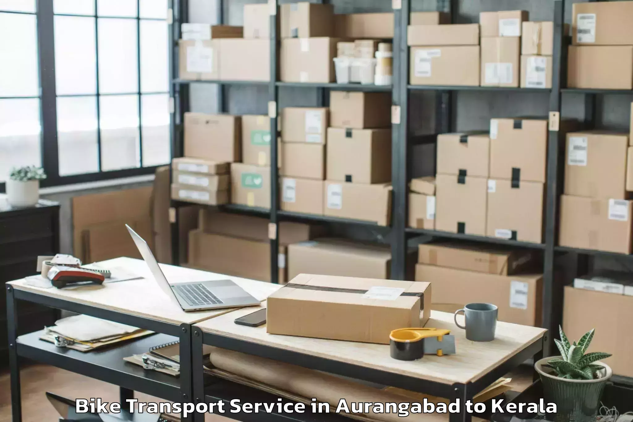 Book Your Aurangabad to Kannur University Kannur Bike Transport Today